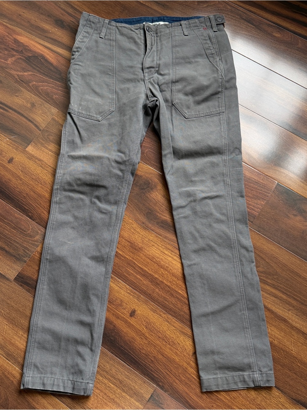 Chrome Industries Canvas Slim Straight Work Pants Gray Mens 36